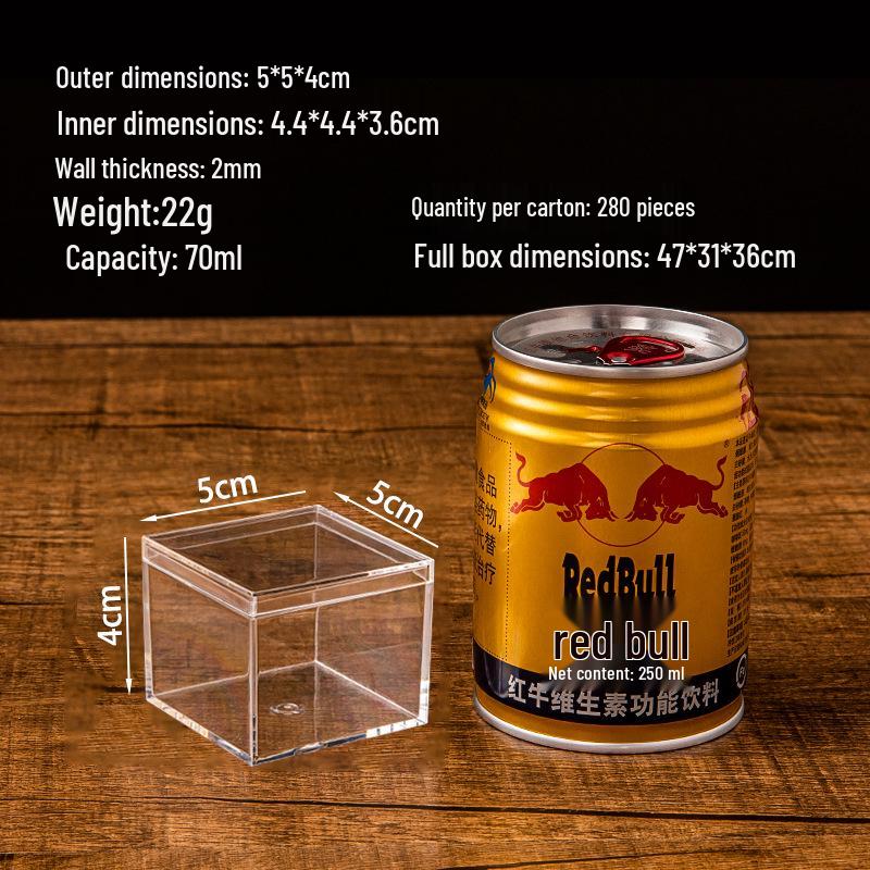 Quadratische Transparente Harte Kunststoffbox: Vielseitige Lebensmittelverpackung, Betta-Fischzucht, Kristallschlamm, Überraschungsbox, Hochzeits-Süßigkeitenaufbewahrung.