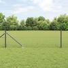 vidaXL Hexagonal Fence Grey 0.6x25 M Steel 3353227