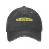 Lola Racing Cars Logo Blue Baseball Caps Washed Denim Hats Outdoor Adjustable Casquette Sports Baseball Cowboy Hat