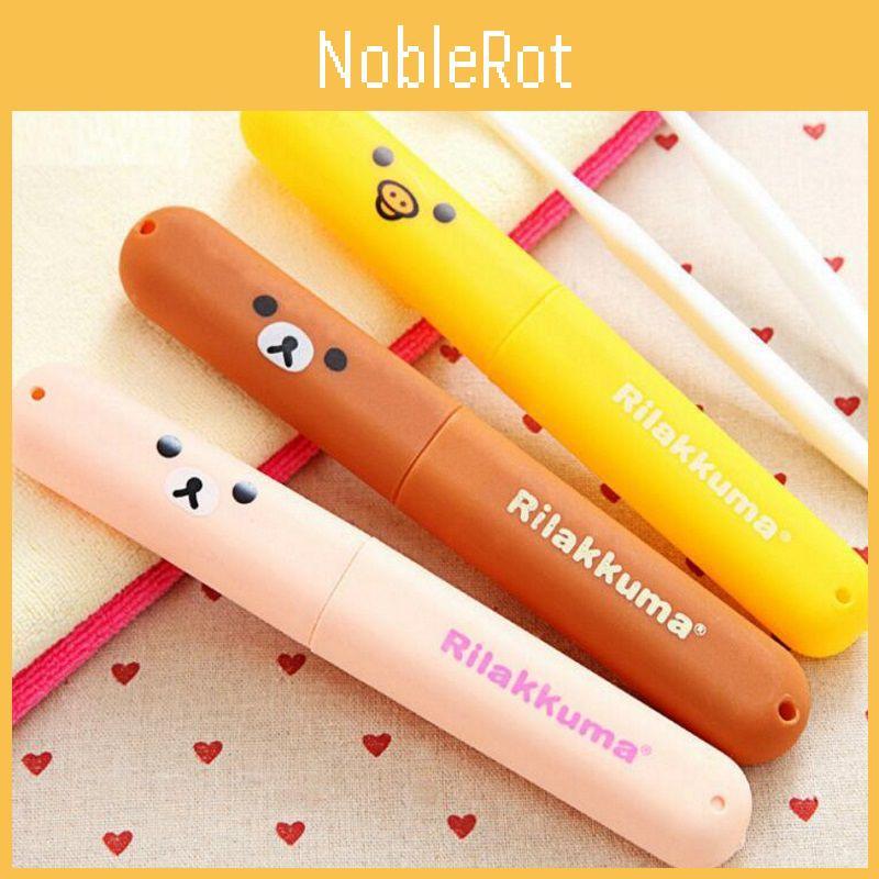 Colorful Portable Toothbrush Cover Holder With Cute Bear Design For Travel Protection