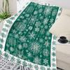 Christmas Golden Snowflake Texture Throw Blanket Christmas Blanket Soft Plush Warm Sofa Throw Blanket Holiday Gifts