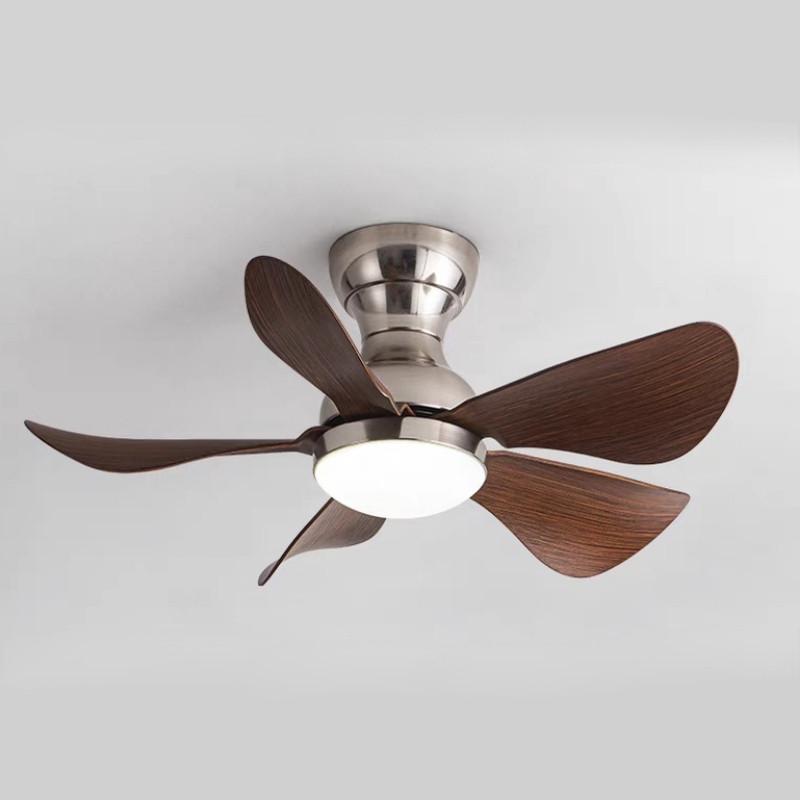 22/29 inches DC Motor Ceiling Fans With Remote Control Modern Mini Corridor Smallhouse Nickel Ceiling Fan With LED Lights