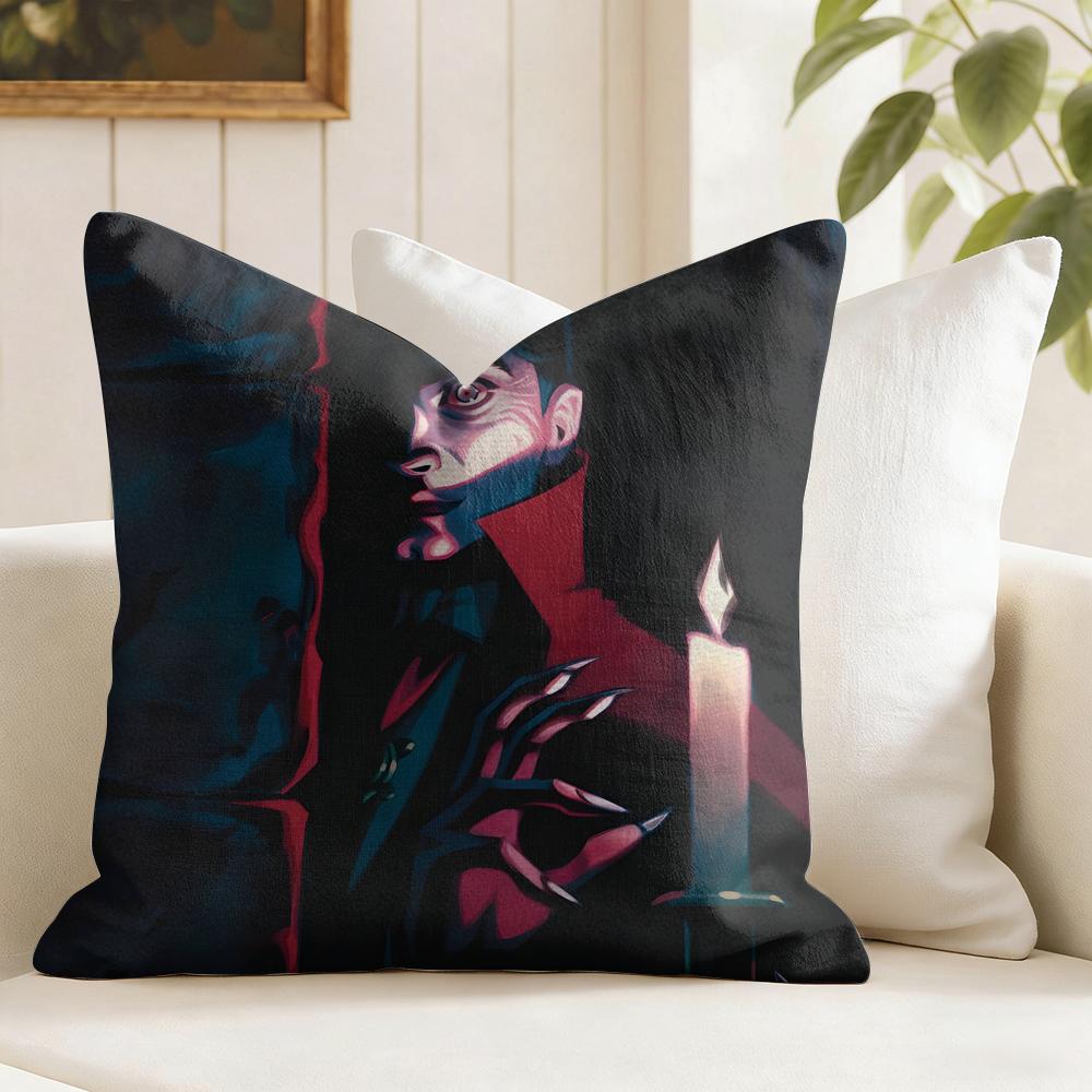 Dracula Cushion Cover Summer Linen Pillow Case Organic Fabric Cushion Cover DoubleSided Print Sofa Home Decor