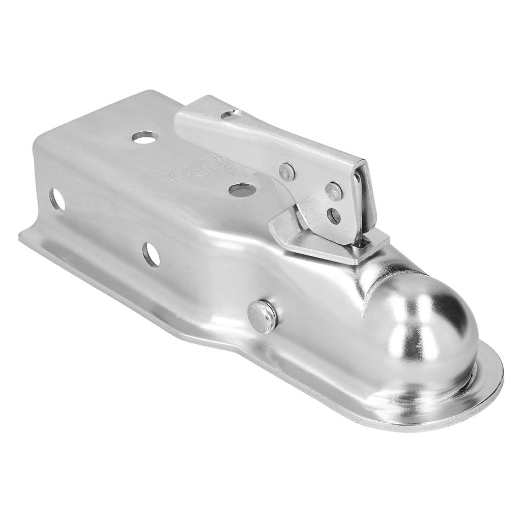 Adjustable Trailer Coupler 3in Channel Secure Coupling for 2in Hitch Ball 3500lbs Weight Capacity