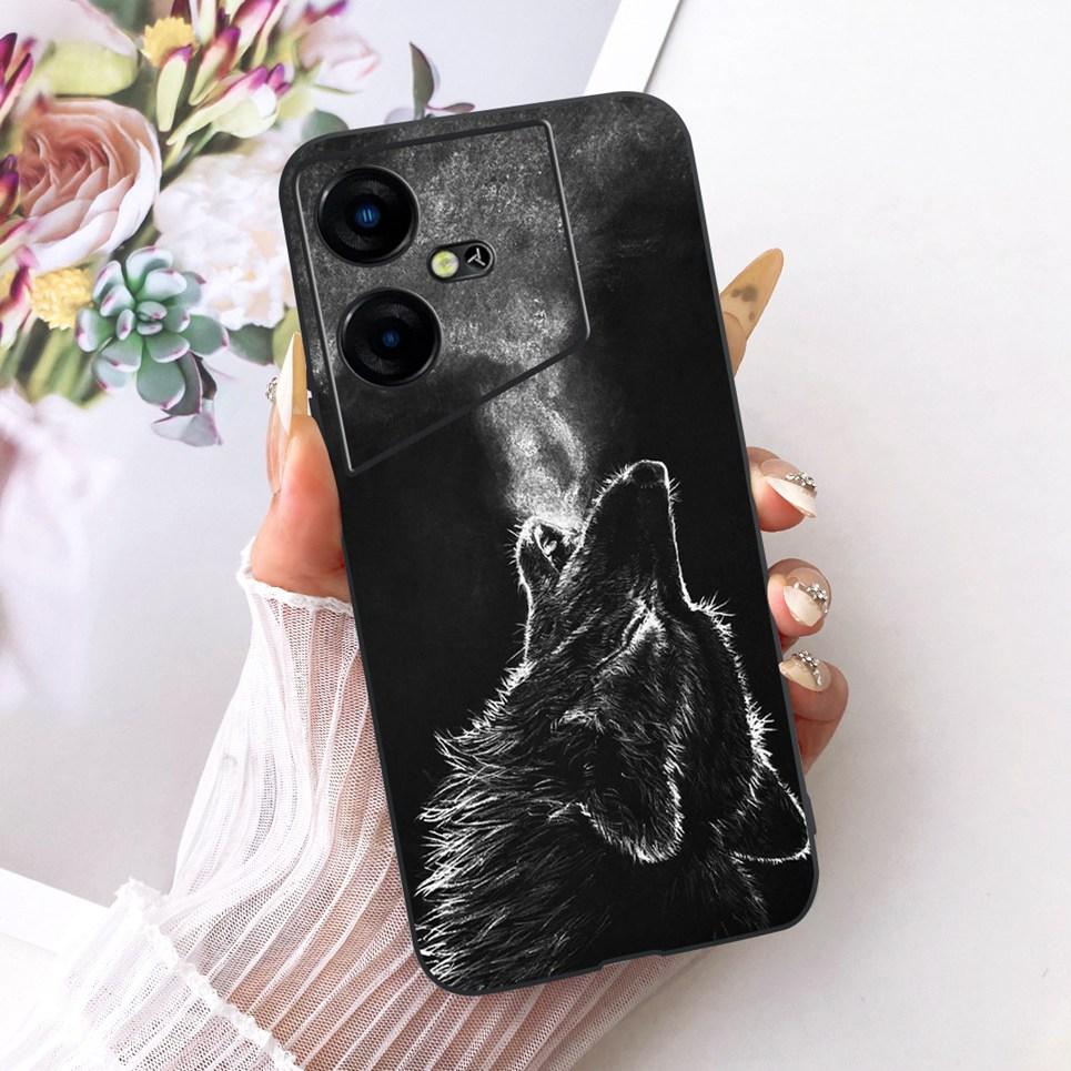 

For Tecno Pova Neo 3 LH6n PovaNeo LE6 Phone Case Chinese Dragon Cute Cat Cartoon Pattern Casing Soft Matte Silicone Cover Tecno Pova Neo