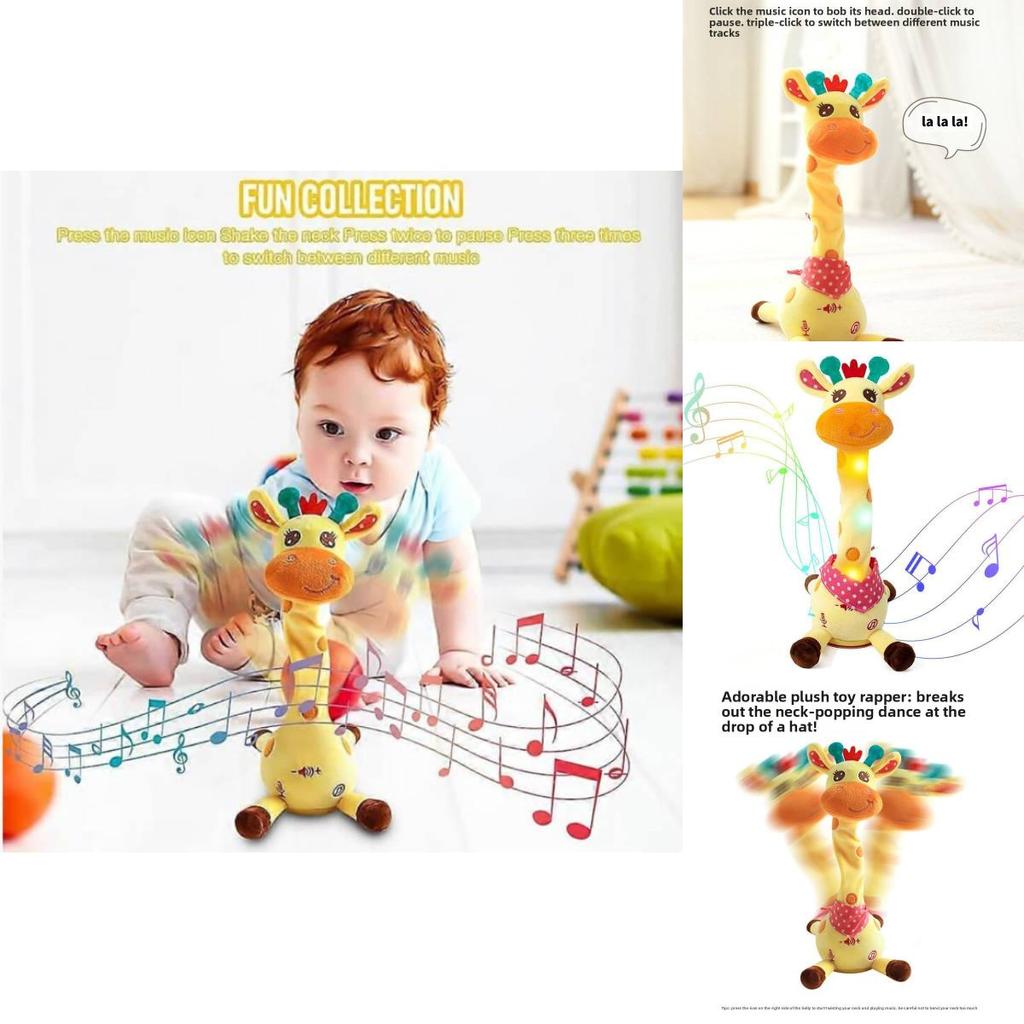 Singing Giraffe Plush Toy With Talking Motion For Kids Gift
