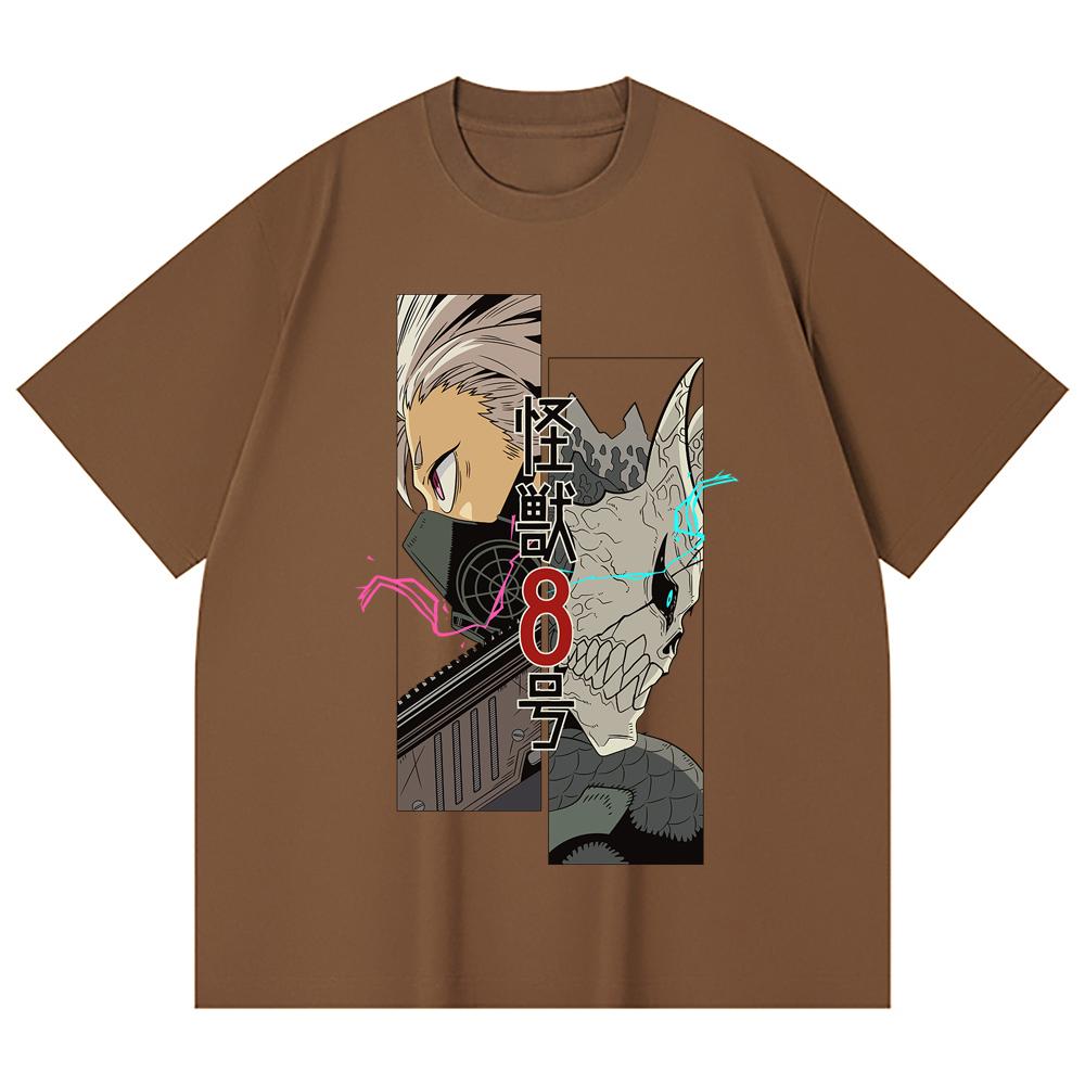 230 Gsm 100% Cotton Kaiju No 8 V17 Print Unisex Heavy Cotton T Shirt