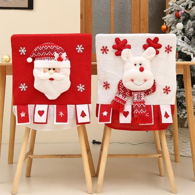 Santa Chair Cover Washable Sturdy Fabric Protects Furniture Easy To Maintain for Christmas Decoration