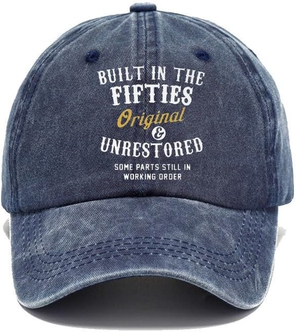 

Built in The Fifties All Parts Still in Working Order Classic Print Baseball Caps Hats for Men Women One Size One Size
