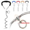 Piquet d'attache pour chien Poignée souple Ancre robuste pour chien Piquet d'enclos pour chien pour jardin Sol Extérieur Camping Promenade