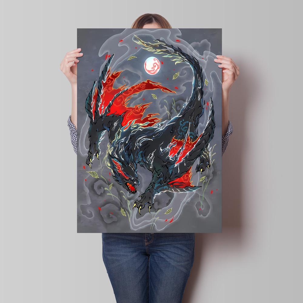 Print on Canvas Pokemon Swampert Poster Comics Pictures Not Fading Home Living Room Bedroom Wall Decoration Friends Gifts