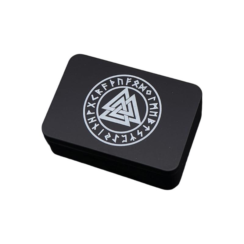 Game Card Box Astrology Trinkets Box Metal Card Storage Case Container for Fortune Telling, Witches