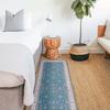 Okato Khastan Interior Mat, Kitchen Mat, Entryway Mat, Washable, Non-Slip, 45cm X 120cm, Blue