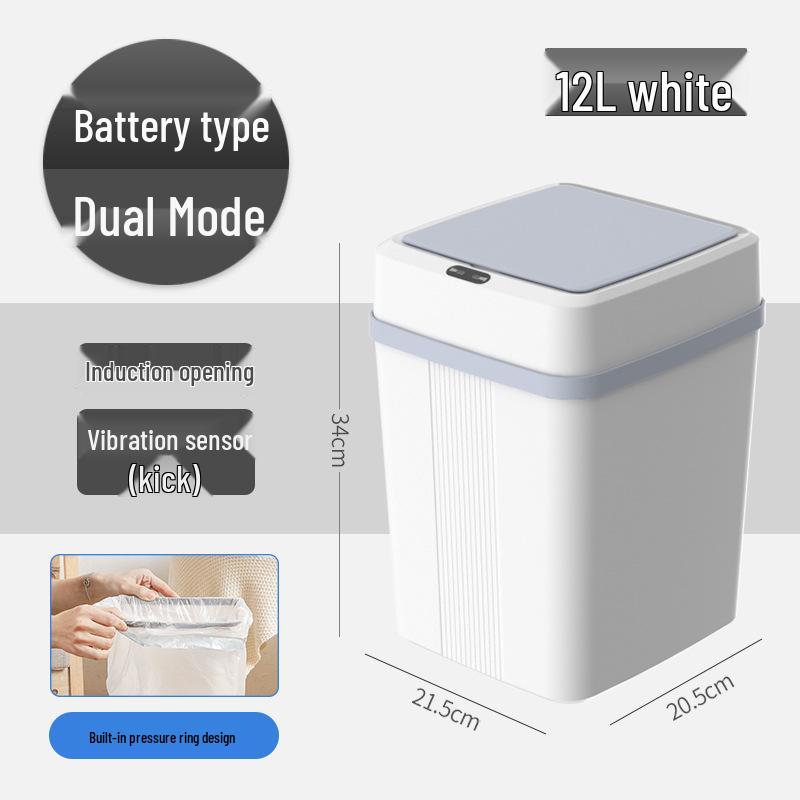 Automatic Smart Induction Trash Can for Home – Large Capacity for Living Room, Kitchen, Bathroom