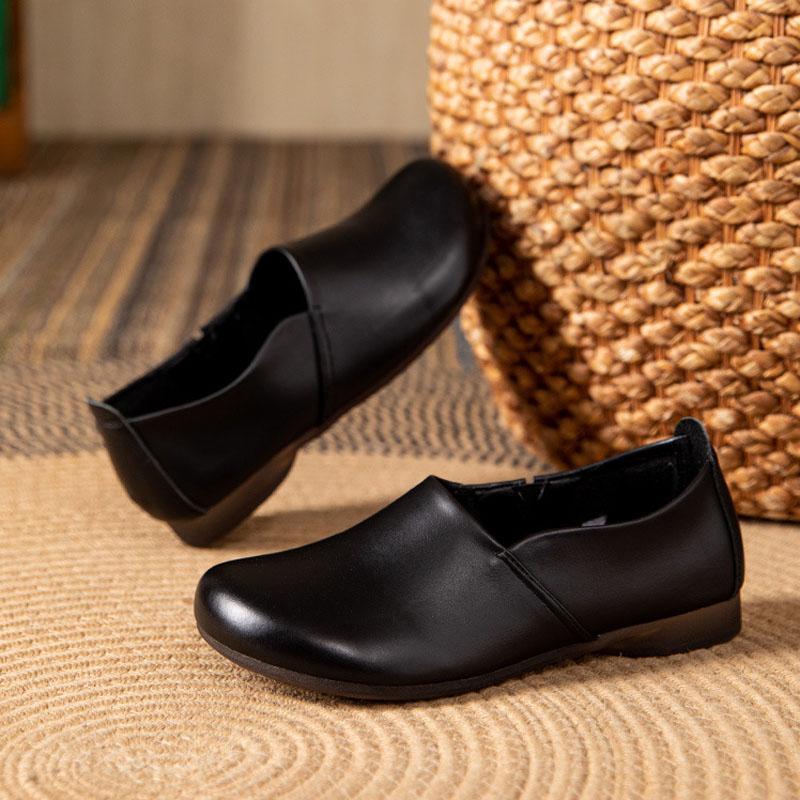 Retro Mocasines Women Flat Shoes Woman Soft Casual Shoes Genuine Leather Flats Mother Shoes Femme Slip on Loafers WSH5246