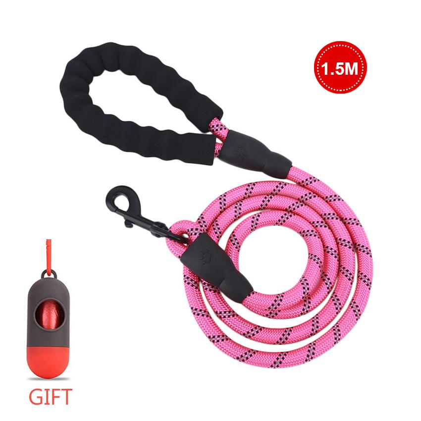 Strong Dog Leashes Reflective Durable Dog Leads Rope with Soft Padded handle Dog Walking Training Leash 0.5M 1.5M