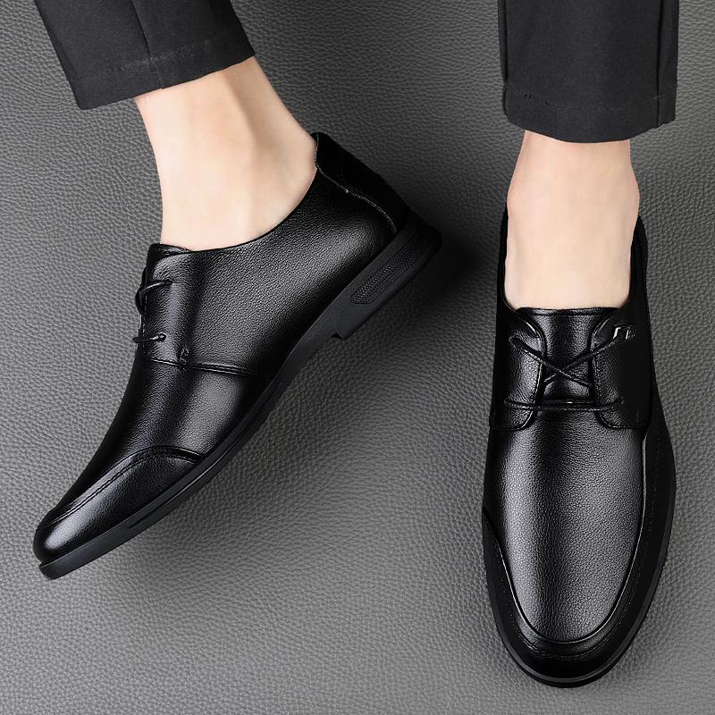 Men's Shoes Genuine Leather Banquet Shoes British Retro Men's Cowhide Leather Shoes Business Leather Shoes