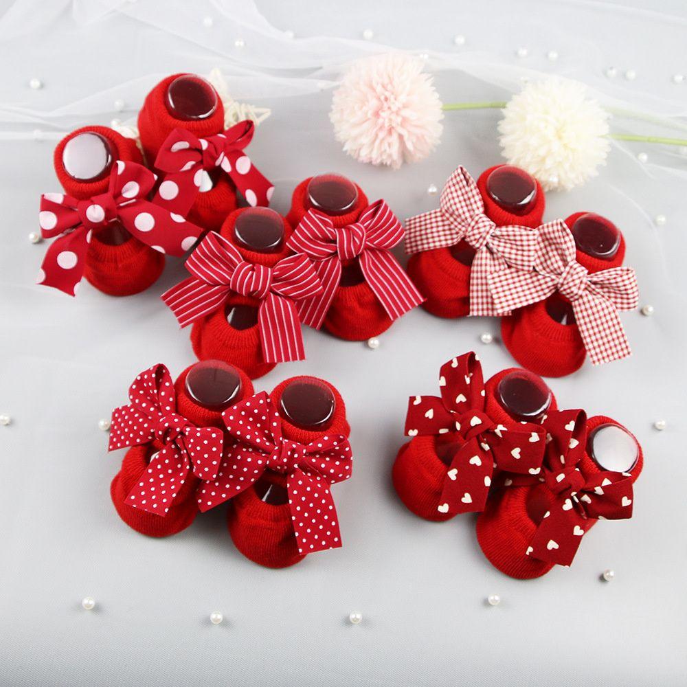 Cotton Infant Anti Slip Socks Socks Headband Set Toddler Floor Socks Newborn Baby Girl Socks