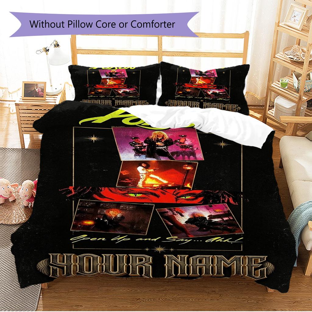 Name Custom Poison Pattern Bedding Set Quilt Cover Pillowcase Home Decor Gift (1 * Duvet Cover + 2 * Pillowcase, Without Core)