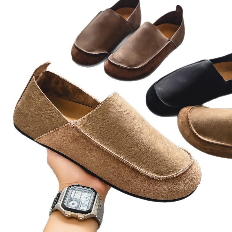 Flat Single Shoes Leather Shoes Business Casual Leather Shoes Casual Light Retro Lazy Shoes
