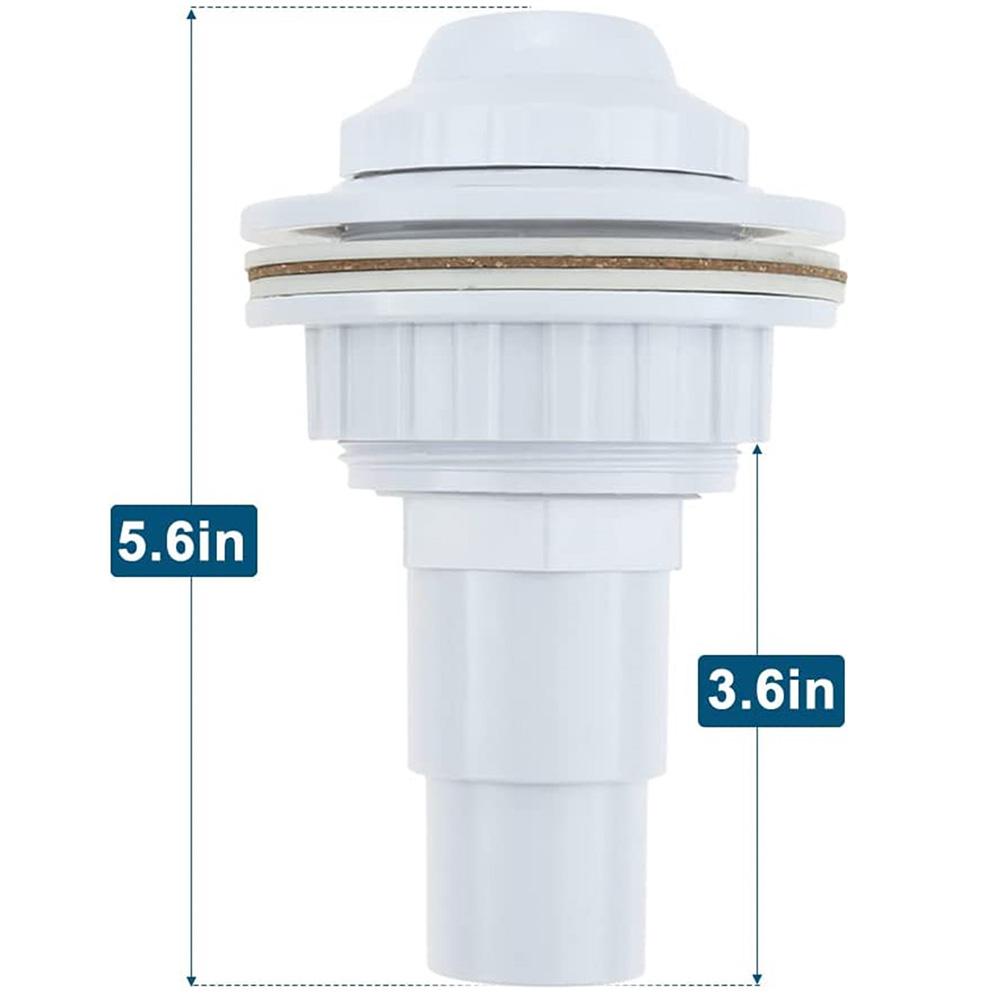 Drain Joint With Clip Threaded Tape Water Inlet Outlet Fittings Removable Wear-resistant Heat-resistance Swimming Pool Supplies