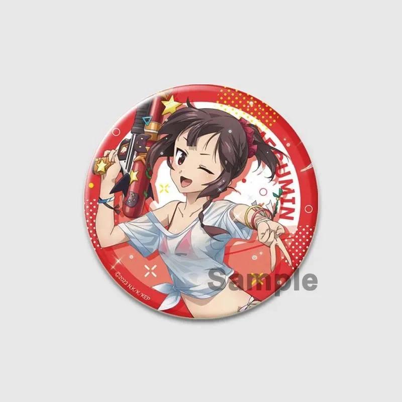 32/44/58mm Anime KonoSuba Brooch Pin Cartoon Figure Megumin Aqua Badge Button Pin Cosplay Souvenir Toy Gift Backpack Clothes Accessories