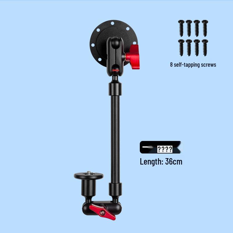

360° Rotating Wall-Mounted Phone Holder with Self-Tapping Screw Fixing and Universal Cantilever Adjustment
