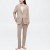 Uniqlo Solid Color Single-Breasted Long Sleeve Blazer Women Blazers Dark-Beige 445167-32