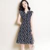 Women's Chiffon Floral V-Neck Dress
