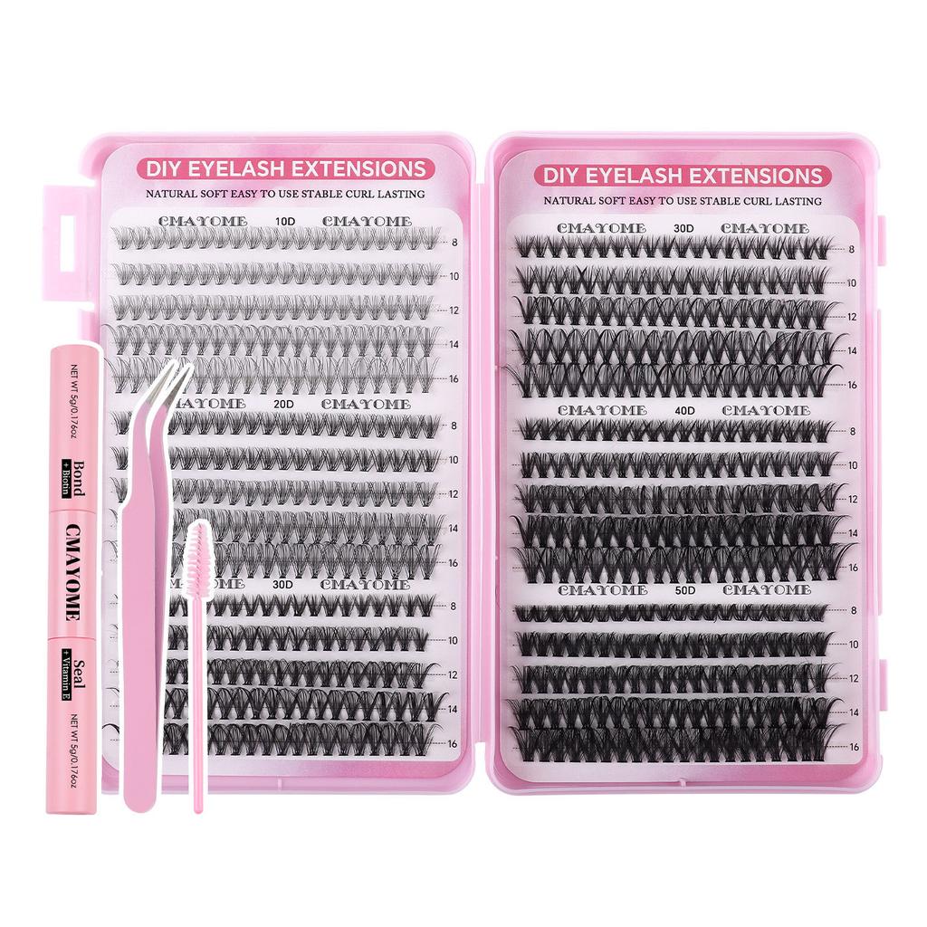 8-16Mmdiy Single Tuft Of False Eyelashes, Natural Thick D-Curve Segmented Grafting Eyelashes