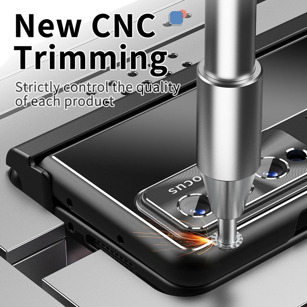 Luxury Aluminum Full Protection Case For Samsung Galaxy Z Fold 4 5g Fold4 Fold3 Fold 3 Tempered Glass Kickstand Cover Funda