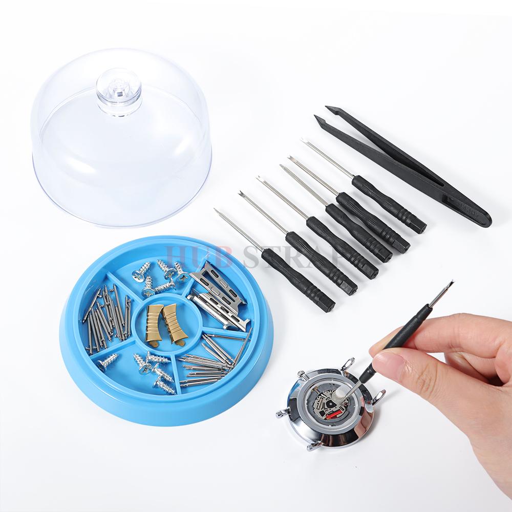 6 Slots Watch Dust Sheet Cover with Tray Watch Movement Watchmaker Repair Tools Repair Tool Spare Protector Jewelry Tools