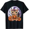 American Shorthair Cat with Pumpkin Halloween_3 T-Shirt, Tank Top, Sweatshirt, Hoodie, Long Sleeve, for Men Women Black