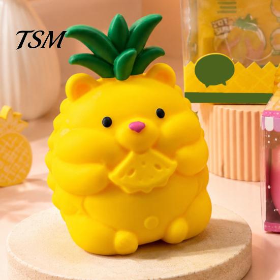 Giant Fruit Sensory Toy Large Pineapple Stress Ball, Slow Rising Squeeze for Anxiety Relief, Strawberry Malleable Ball Banana Grape Corn Carrot