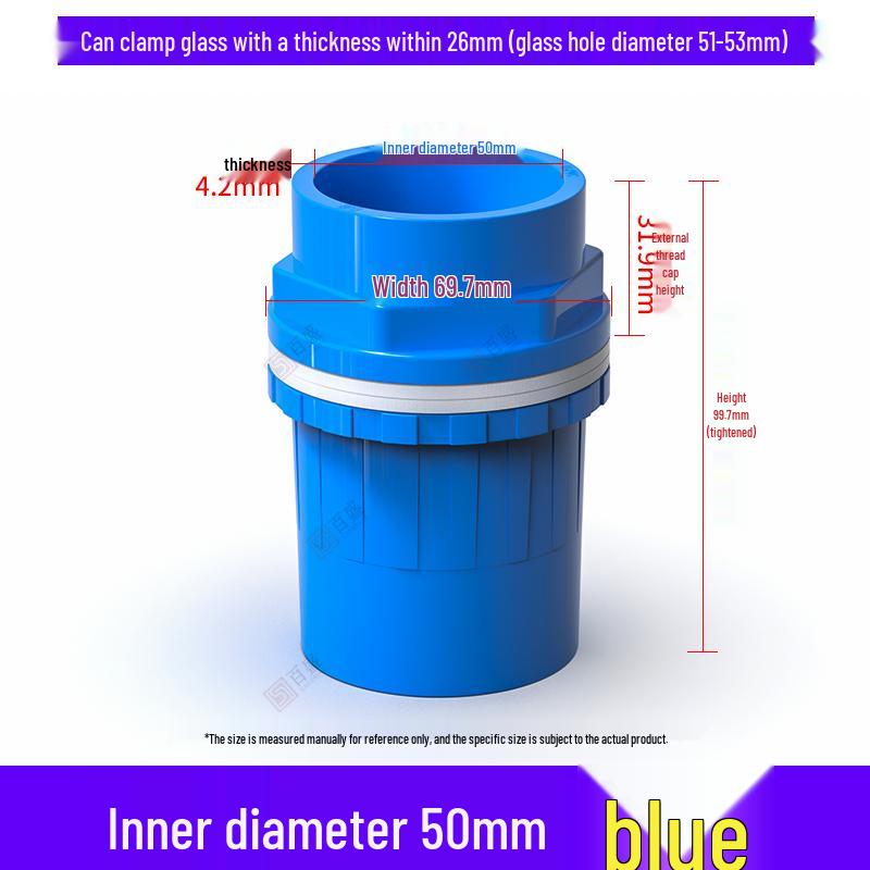 PVC Fish Tank Inlet/Outlet Waterproof Connector with Extended Male/Female Threads