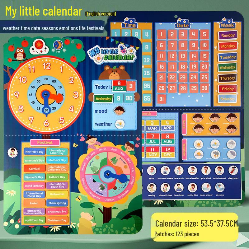 

Трансграничные Календарные Часы для Детского Сада - Развивающая Игрушка-Пазл для Детей