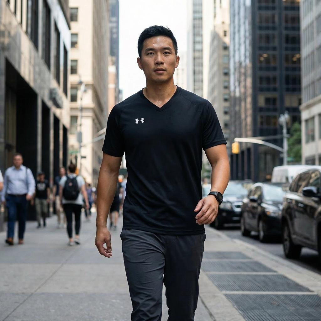 Men's Under Armour T-Shirts Unisex V-neck Moderate