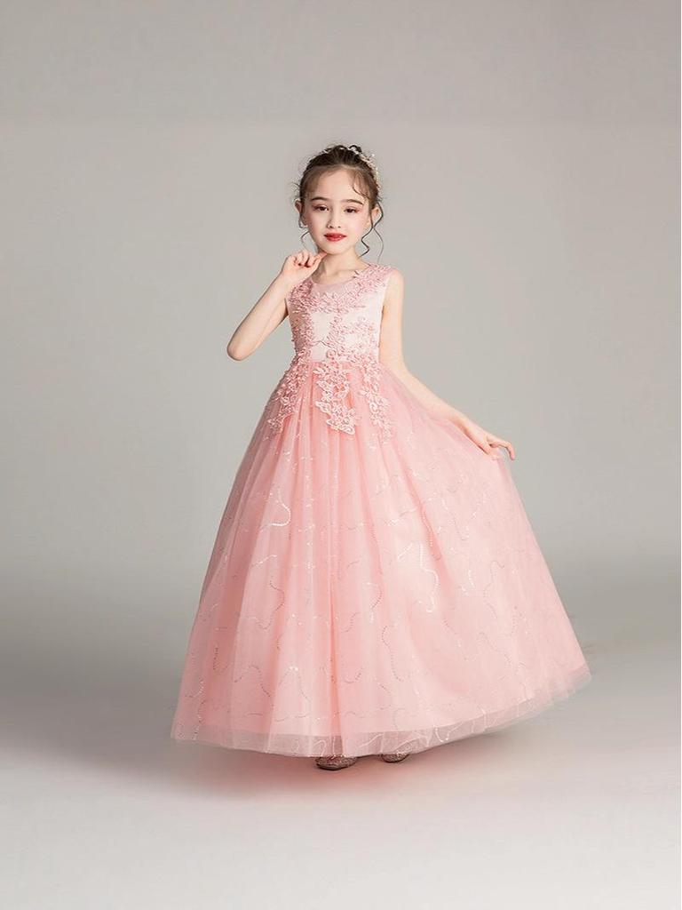 Girls' Puffy Princess Dress: Summer Flower Girl Gown for Weddings, Birthdays, and Performances