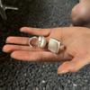 Foxanry Scrub Geometric Rings For Women Couples Classic Simple Exaggerated Trendy Personality Hip Hop Party Jewelry Accessories
