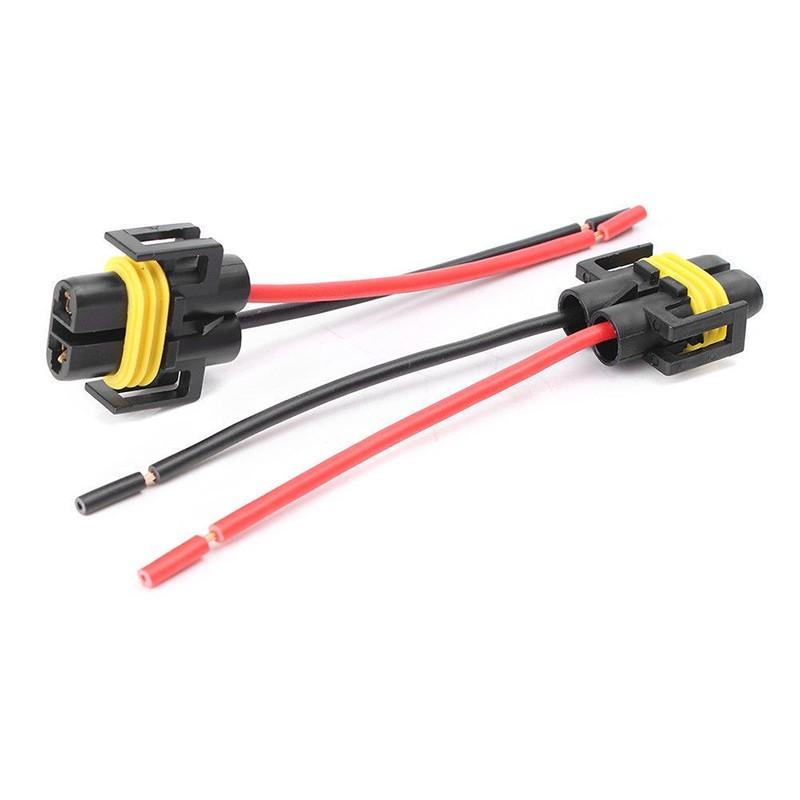 2x H11 H8 Female Adapter Wiring Harness Sockets Wire For Headlights Or Fog Light