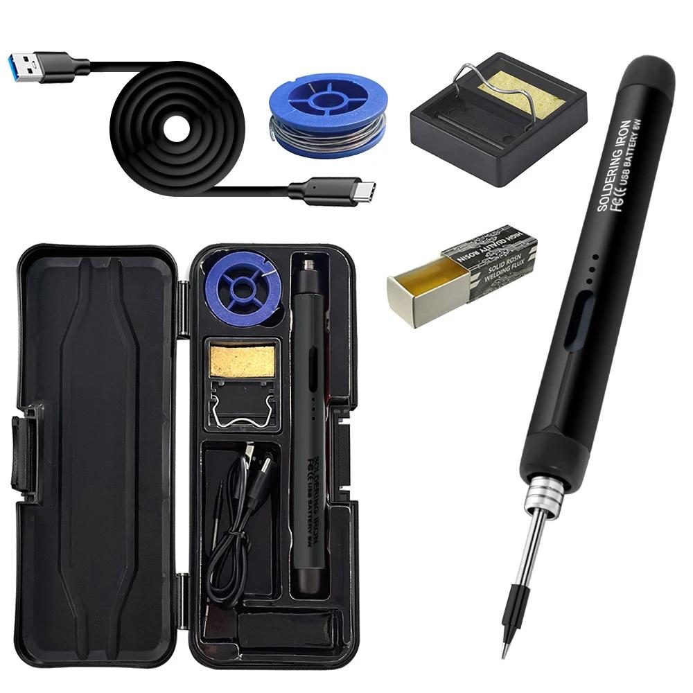 Portable 5V 8W USB Wireless Soldering Iron Electric Soldering Iron Fast Charging Lithium Battery Solder Iron Repair Welding Tool