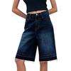 Women's Retro Loose High Waist Casual Fashion Denim Midi Pants