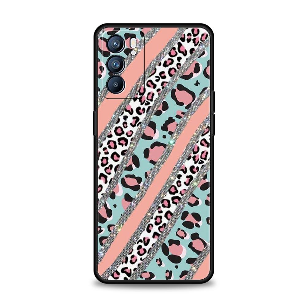

Чехол для телефона с леопардовым принтом для Oppo Reno13 Reno12 Reno11 F Reno10 Pro A54 5G Find X5 A53 A52 A9 A57 A78 4G A79 A80 A98 OPPO A98 5G