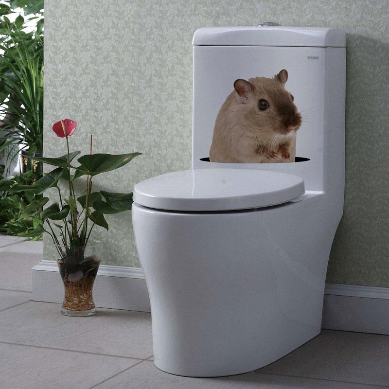 Niedliche Kleine Tiere Wandaufkleber Badezimmer Toilette Schrank Kühlschrank Dekoration Wandbild Heimdekor Maus Giraffe Selbstklebende Aufkleber
