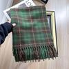 Red Plaid Imitation Cashmere Scarf: Versatile, Warm, High-End Shawl for Men & Women