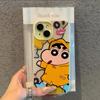 Cartoon animation crayon small new application apple 17 matte skin feeling mobile phone case iPhone16 anti-drop 15/14/13