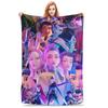 kpop Demon Hunters Huntrix Blanket  Super Soft Aesthetic Plush Throw Blanket For Students Couch Bed Flannel Bedspread Bed Cover