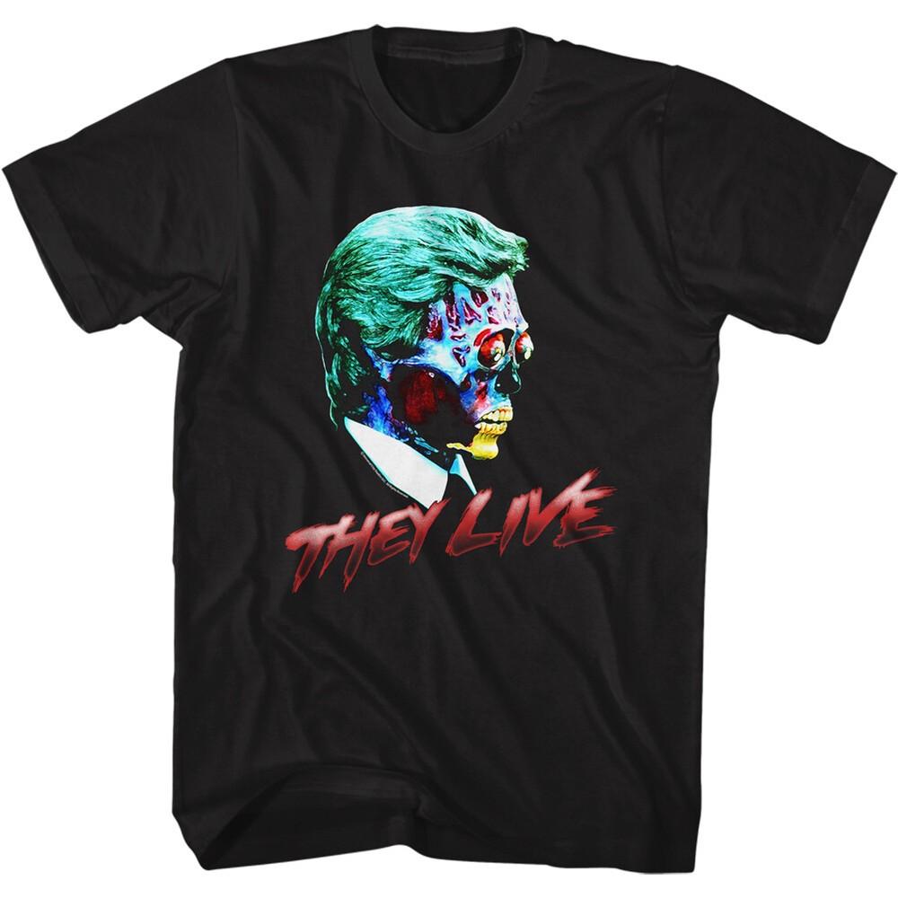 John Carperters They Live 80 s Horror Movie Multi Color Alien Men s T Shirt Unisex T-Shirt M