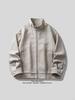 High Street Trend Suede Embossed American-Style Men's Jacket - Spring/Autumn, High-End Loose Stand Collar Design
