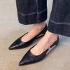 Sheepskin Version~ Hollow Flat Heel Pointed Hollow Small Single Shoes for Women's Spring and Summer New Shallow Mouth Beautiful High-end Single Shoes